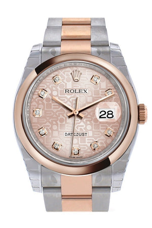 Rolex Datejust 36 Pink Jubilee Design Set With Diamonds Dialsteel And 18K Rose Gold Oyster Watch