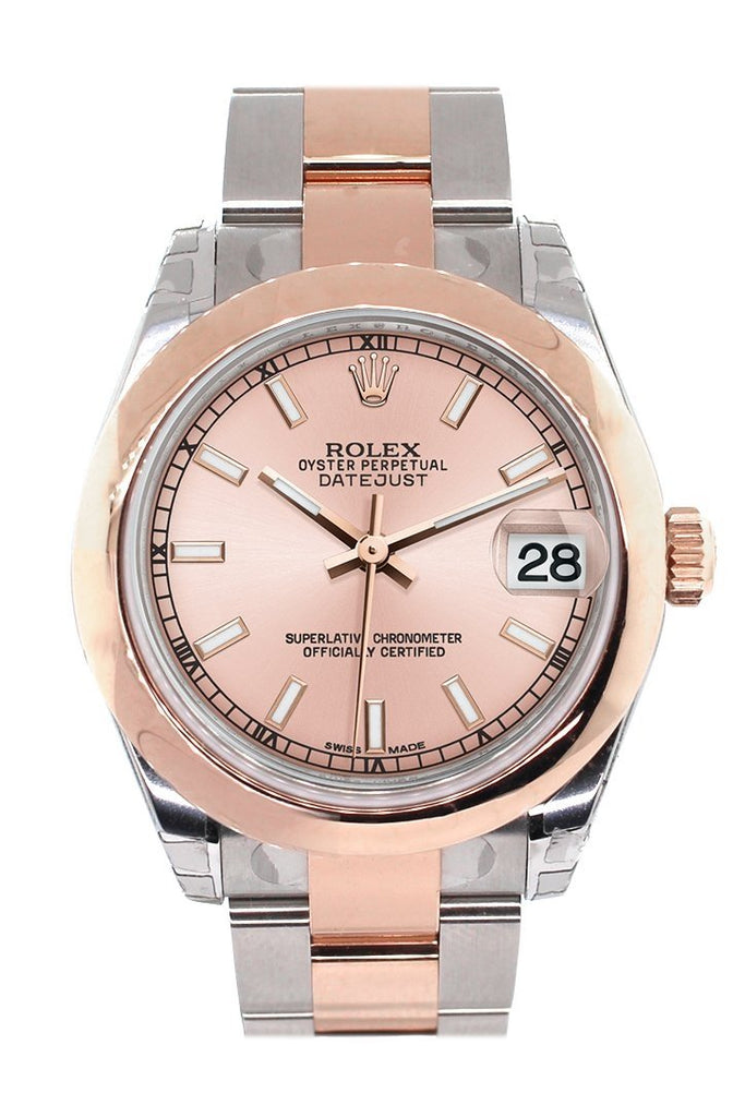 Rolex Datejust 31 Pink Dial 18K Rose Gold Two Tone Ladies Watch 178241 / None