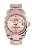 Rolex Datejust 31 Pink Dial 18K Rose Gold Two Tone Ladies Watch 178241 / None