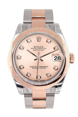 Rolex Datejust 31 Pink Diamond Dial 18K Rose Gold Two Tone Ladies Watch 178241 / None