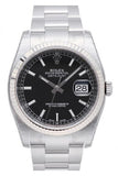 Rolex Datejust 36 Black Dial Steel And 18K Gold Mens Watch 116234