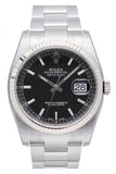 Rolex Datejust 36 Black Dial Steel and 18k Gold Mens Watch 116234