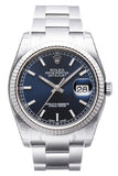 Rolex Datejust 36 Blue Dial Gold Bezel Steel And 18K Mens Watch 116234