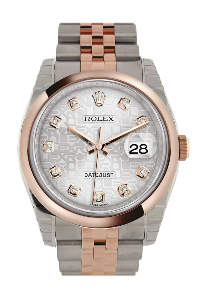 Rolex datejust cheap 36 gold silver