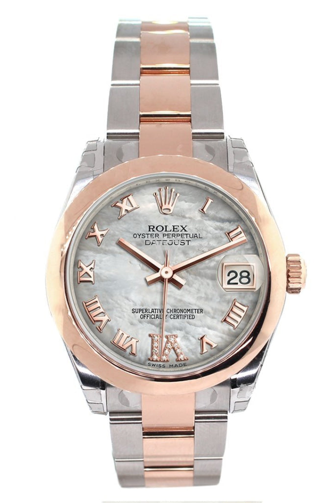 Rolex 178241 Datejust 31 MOP Roman Large VI set with Diamond Dial Ladies WatchGuyNYC