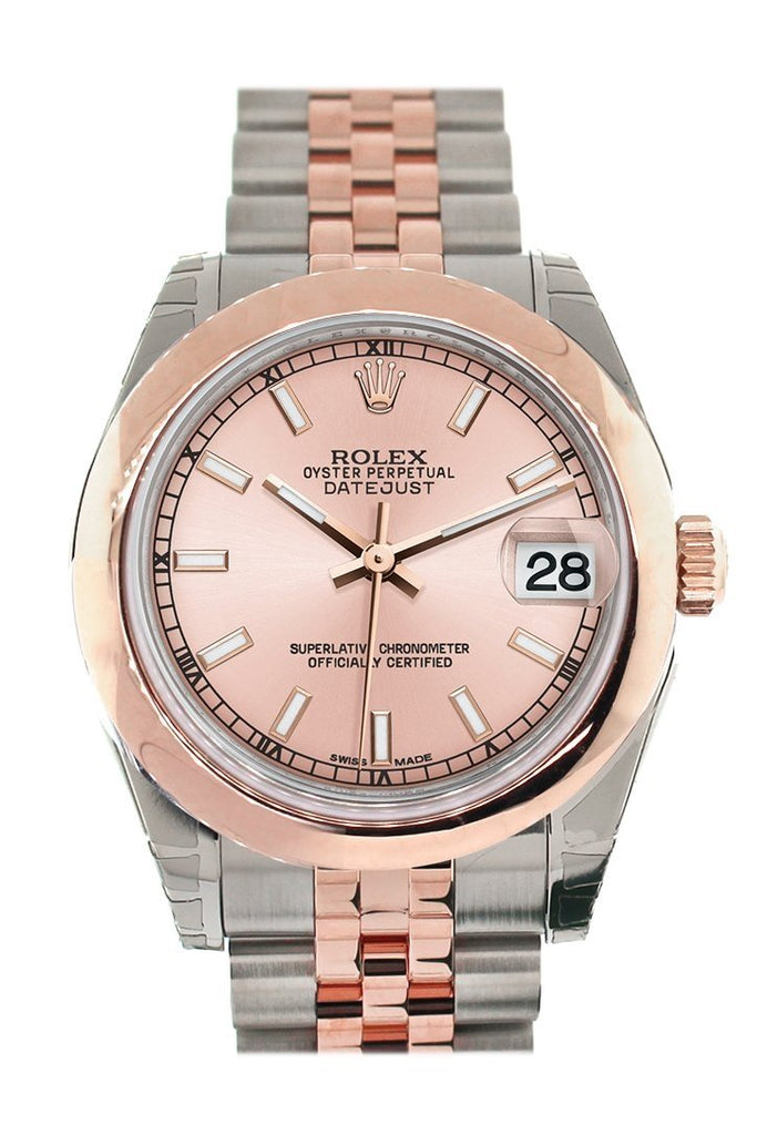 Rolex Datejust 31 Pink Dial 18K Rose Gold Two Tone Jubilee Ladies Watch 178241 / None