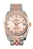 Rolex Datejust 31 Pink Diamond Dial 18K Rose Gold Two Tone Jubilee Ladies Watch 178241 / None