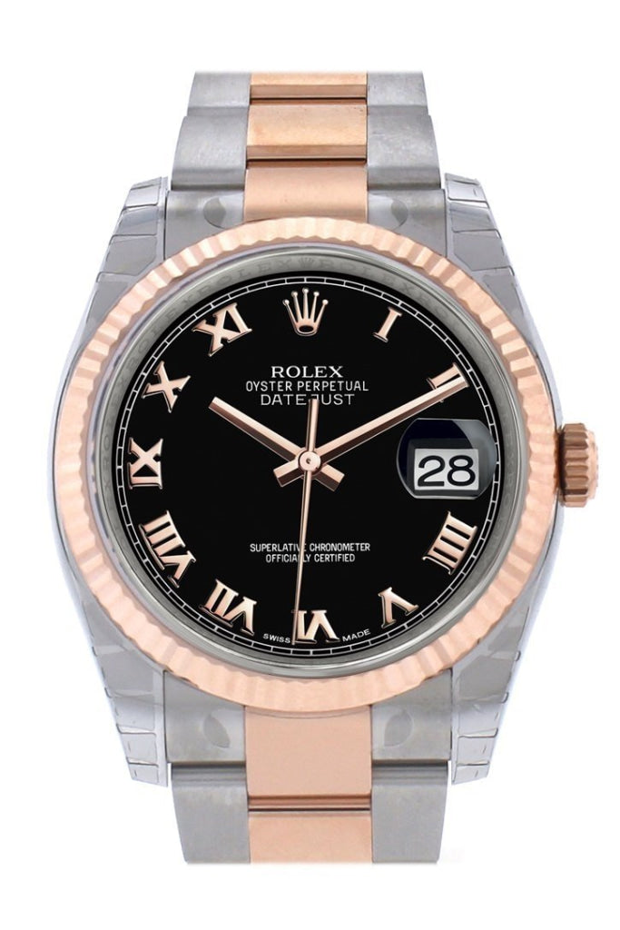Rolex 116231 Datejust 36 Roman Dial Rose Gold WatchGuyNYC New York