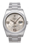 Rolex Datejust 36 Silver Floral Dial Stainless Steel Automatic Ladies Watch 116200 / None