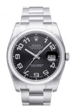 Rolex Datejust 36 Black Concentric Circle Dial Stainless Steel Oyster Automatic Men's Watch 116200