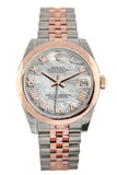 Rolex Datejust 31 White Mother Of Pearl Roman Dial 18K Rose Gold Two Tone Jubilee Ladies Watch