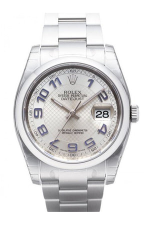 Rolex Datejust 36 Silver Dial Stainless Steel Oyster Automatic Mens Watch 116200 / None