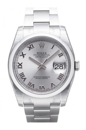 Rolex Datejust 36 Rhodium Dial Stainless Steel Oyster Automatic Mens Watch 116200 / None