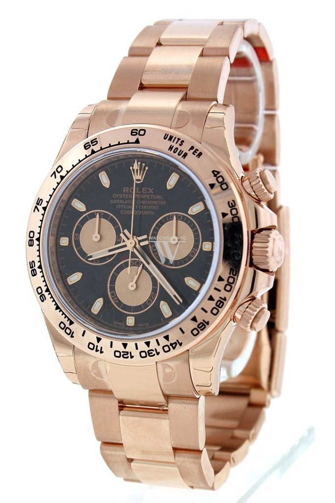 ROLEX 116505 Cosmograph Daytona 40 Black Gold Dial Rose Gold