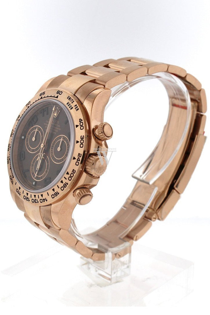 Rolex Cosmograph Daytona Chocolate Dial 18K Everose Gold Oyster Automatic Mens Watch 116505