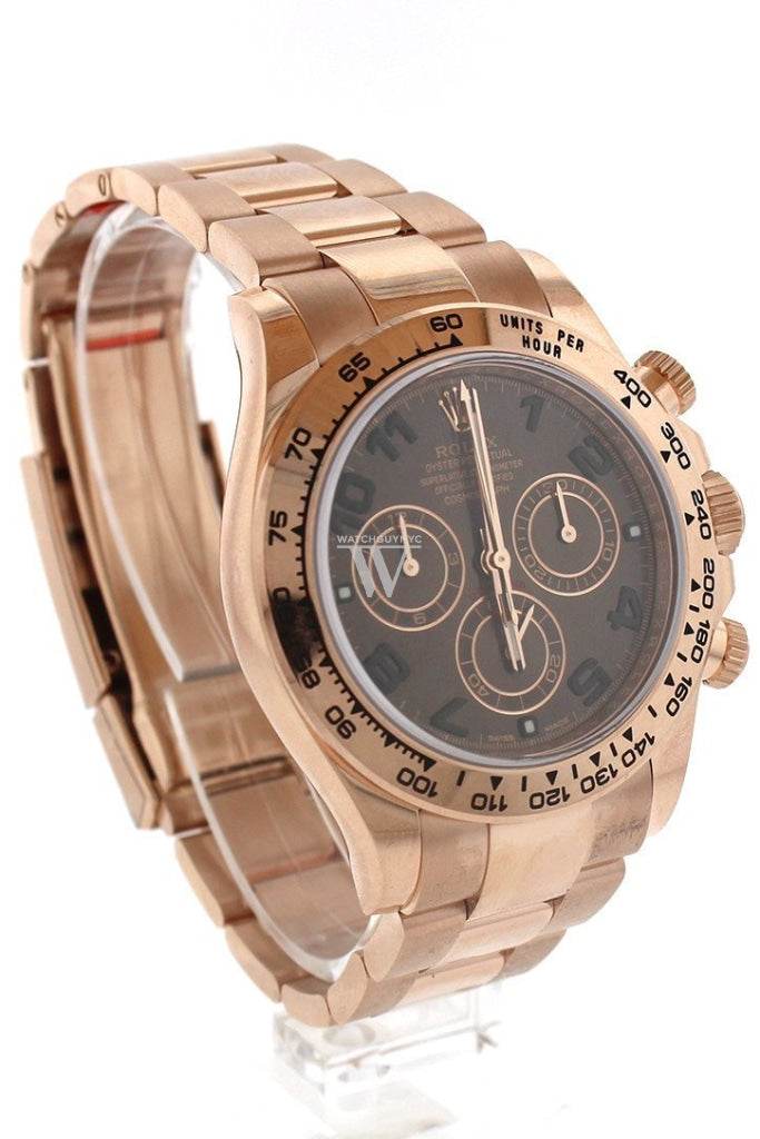 Rolex Cosmograph Daytona Chocolate Dial 18K Everose Gold Oyster Automatic Mens Watch 116505