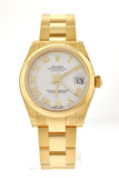 Rolex Datejust 31 White Roman Dial 18K Yellow Gold Ladies Watch 178248