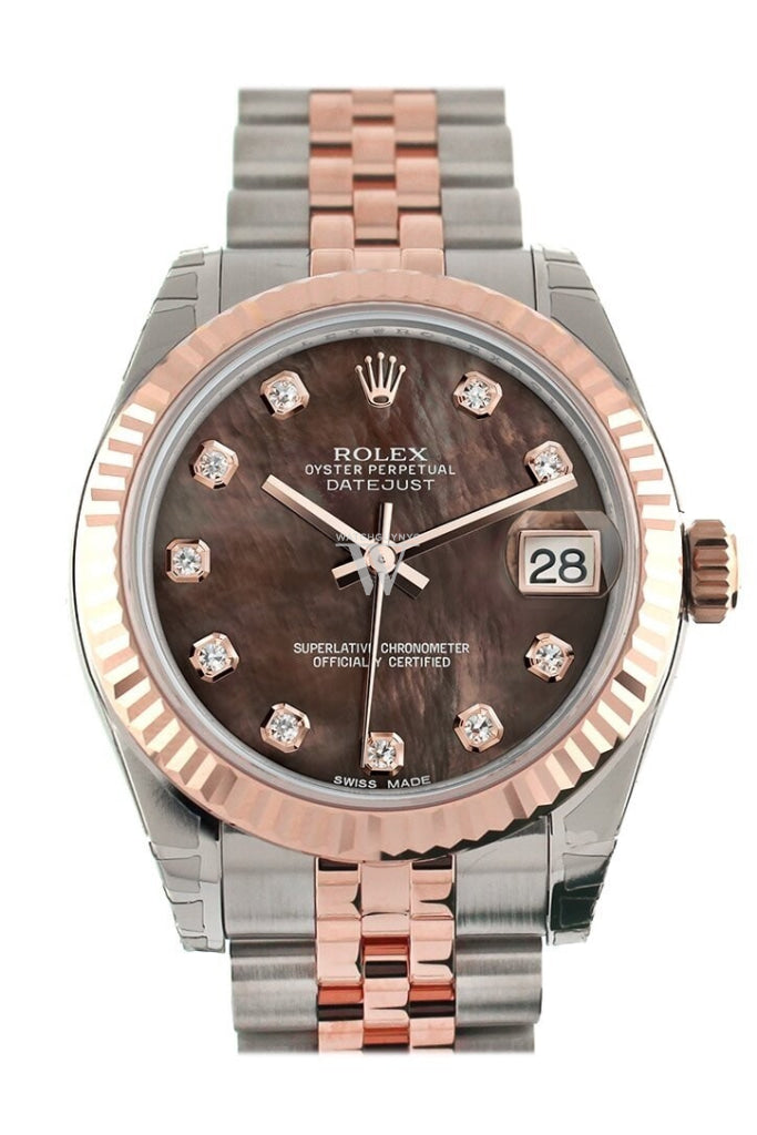 Rolex datejust black hotsell mother of pearl