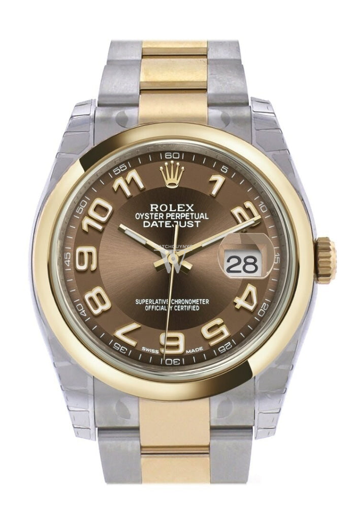Rolex 116203 Datejust 36 Bronze Dial Gold Jubilee WatchGuyNYC
