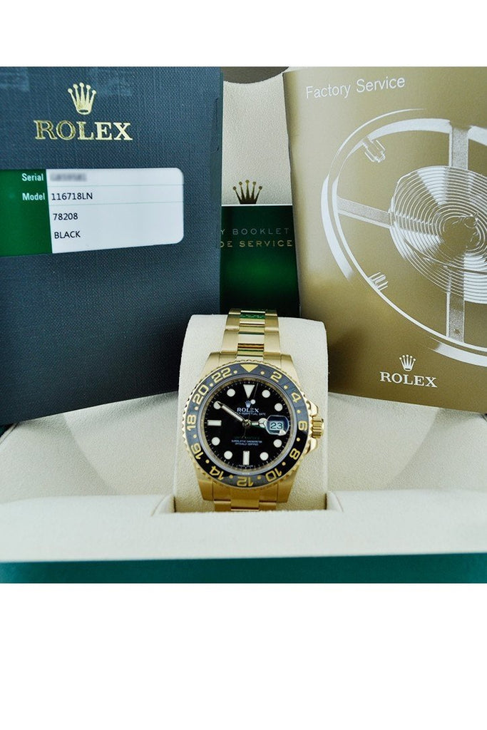Rolex Gmt-Master Ii 40 Black Dial Stainless Steel Mens Watch 116718
