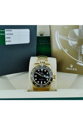 Rolex Gmt-Master Ii 40 Black Dial Stainless Steel Mens Watch 116718