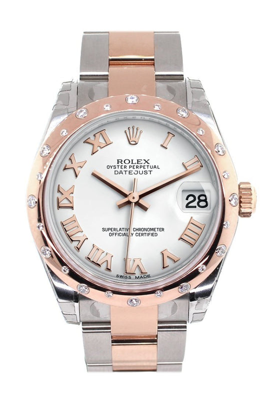 Rolex 178341 Datejust 31 White Dial Diamond Bezel Ladies WatchGuyNYC