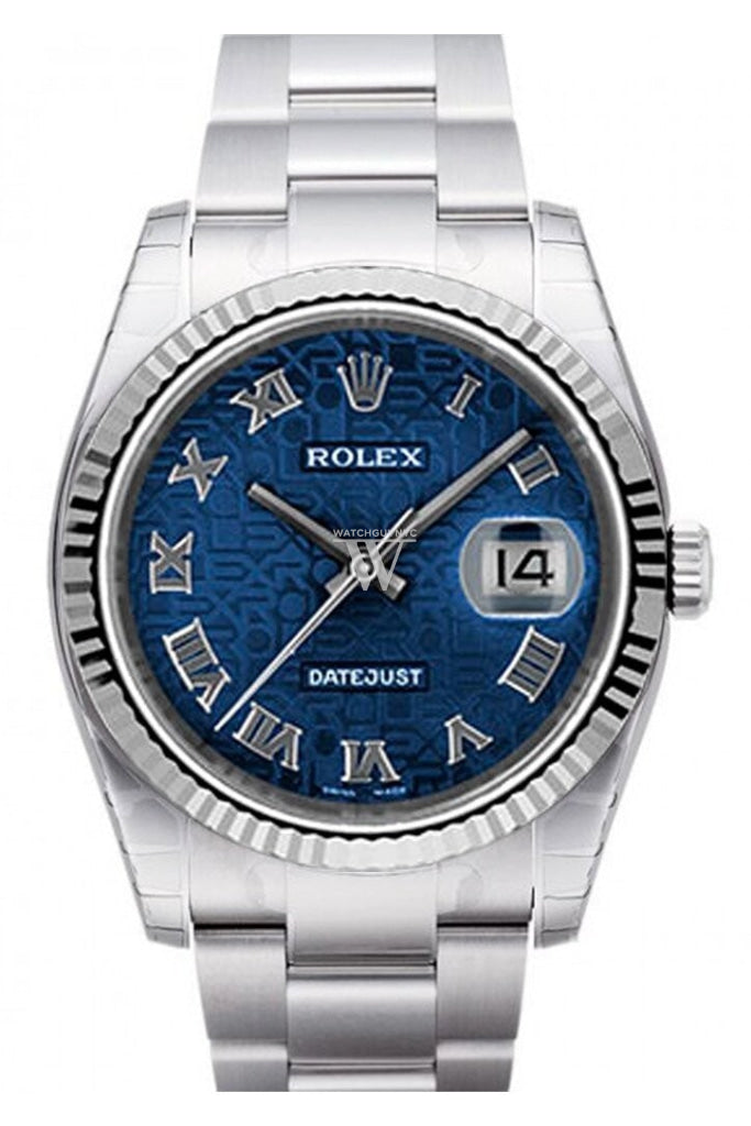 Datejust 36 blue roman best sale