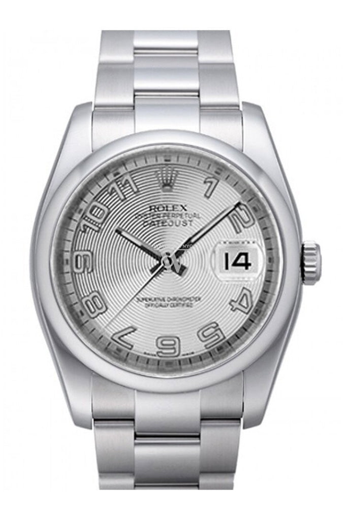Rolex 116200 Datejust 36 Silver Concentric Dial WatchGuyNYC New York Silver None