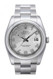 Rolex Datejust 36 Silver Concentric Dial Stainless Steel Oyster Mens Watch 116200 / None