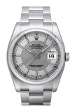 Rolex Datejust 36 Steel Silver Dial Stainless Oyster Mens Watch 116200 / None