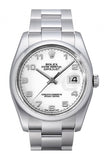 Rolex Datejust 36 White Dial Stainless Steel Oyster Mens Watch 116200 / None