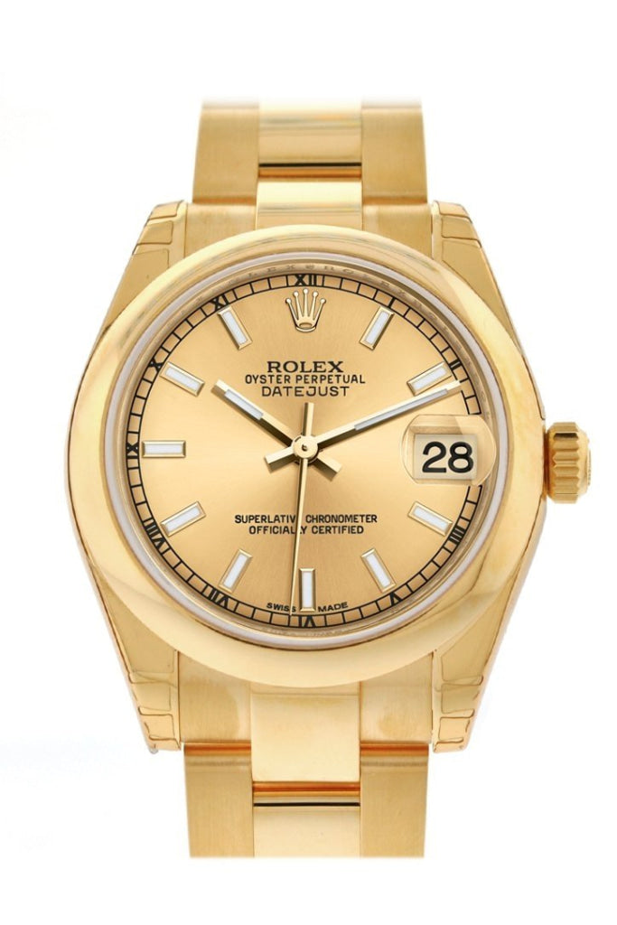 Rolex Datejust 31 Champagne Dial 18K Yellow Gold Ladies Watch 178248 / None