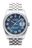 Rolex Datejust 36 Blue Concentric Dial Stainless Steel Jubilee Mens Watch 116200 / None