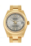 Rolex Datejust 31 Silver Dial  18K Yellow Gold Ladies Watch 178248