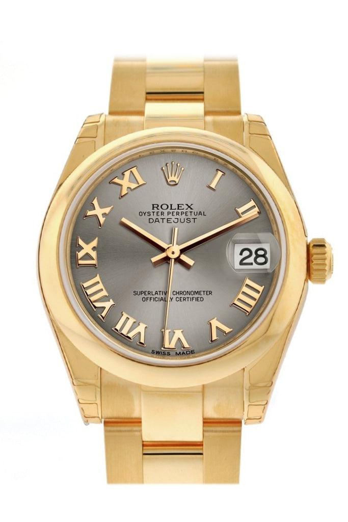 Rolex Datejust 31 Steel Dial 18k Gold Watch 178248 WatchGuyNYC