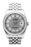 Rolex Datejust 36 Steel Silver Dial Stainless Jubilee Mens Watch 116200 / None