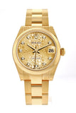 Rolex Datejust 31 Champagne Jubilee Diamond Dial 18K Yellow Gold Ladies Watch 178248