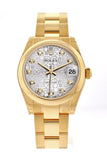 Rolex Datejust 31 Silver Jubilee Diamond Dial 18K Yellow Gold Ladies Watch 178248