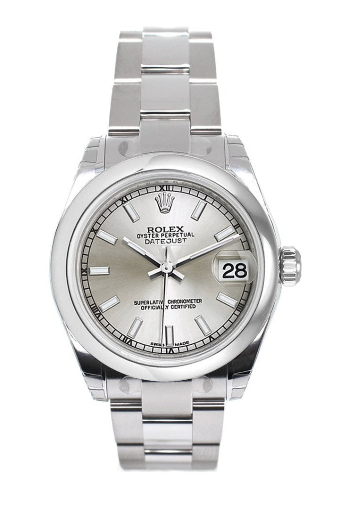 Rolex datejust 31 silver dial best sale