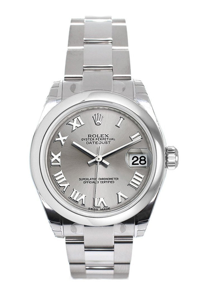 Rolex Datejust 31 Rhodium Roman Dial Steel Ladies Watch 178240