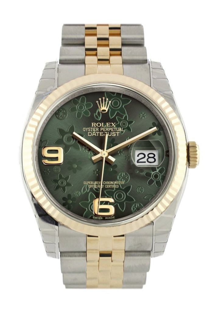 Rolex datejust 36 green clearance
