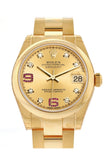 Rolex Datejust 31 Champagne Diamonds Rubies Dial 18K Yellow Gold Ladies Watch 178248 / None