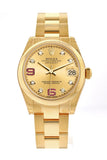 Rolex Datejust 31 Champagne Diamonds Rubies Dial 18K Yellow Gold Ladies Watch 178248