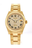 Rolex Datejust 31 Diamond Paved Dial 18K Yellow Gold Ladies Watch 178248