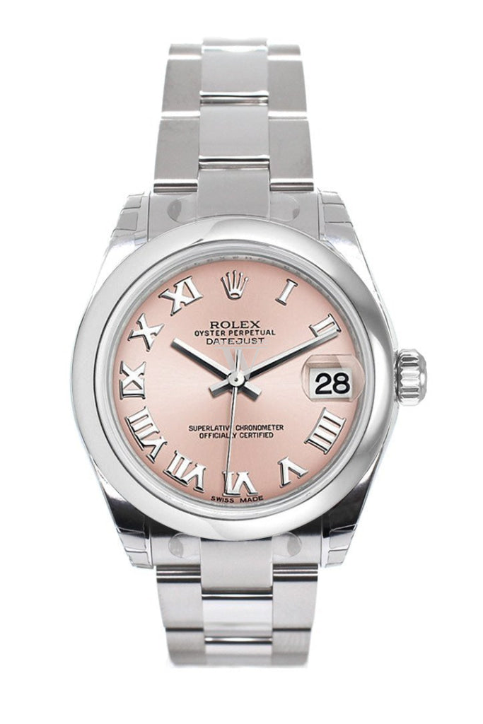 Rolex Datejust 31 Pink Roman Dial Steel Ladies Watch 178240