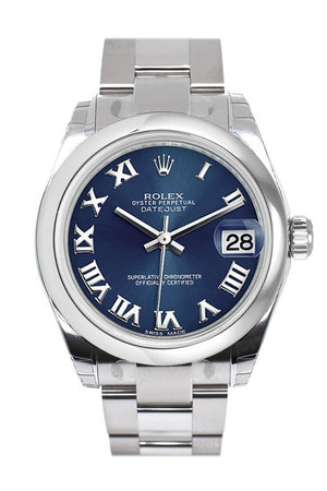 Rolex Datejust 31 Blue Roman Dial Steel Ladies Watch 178240 / None