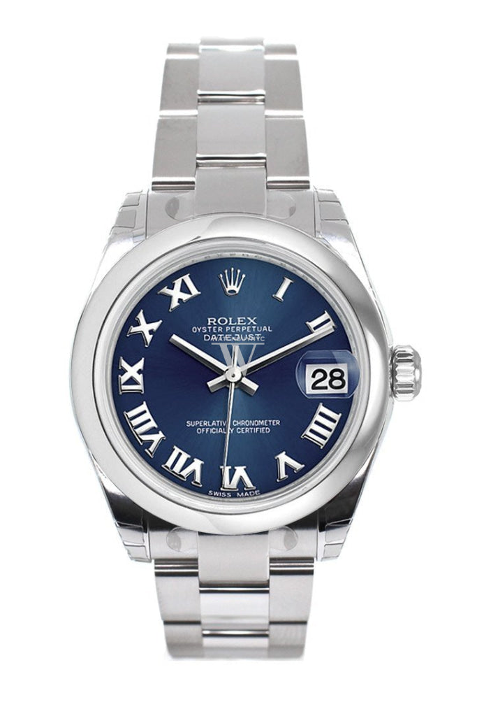 Rolex Datejust 31 Blue Roman Dial Steel Ladies Watch 178240