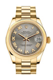Rolex Datejust 31 Steel Roman Dial 18K Yellow Gold President Ladies Watch 178248