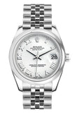 Rolex Datejust 31 White Roman Dial Stainless Steel Ladies Watch 178240
