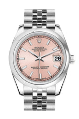 ROLEX 178240 Datejust 31 Pink Dial Jubilee Ladies Watch WatchGuyNYC